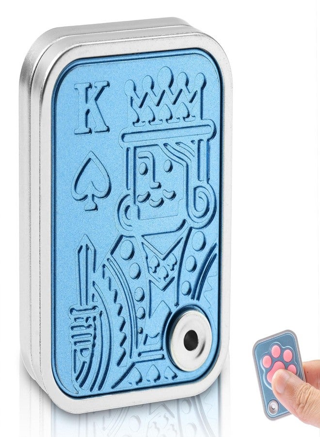WROPZO Cat Paw Fidget Slider Toy for Adults - Blue Mechanical Push Card EDC Desk Toy, Stress Relief Office Gadget, Portable Anxiety Relief Fidget for Travel Study Focus Gift - Image 1