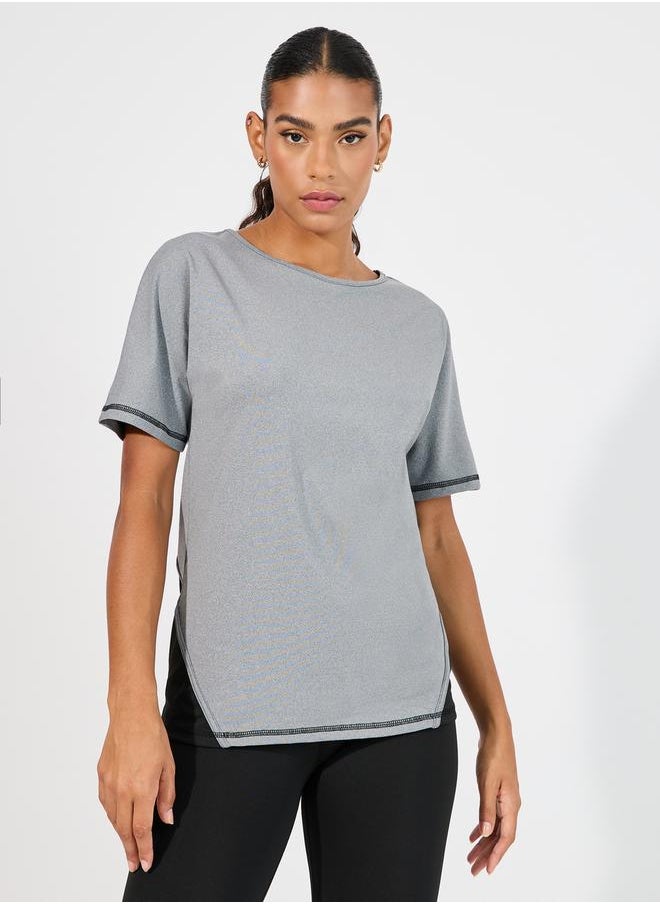 Styli Contrast Double Layer Open Back Top  - Image 2