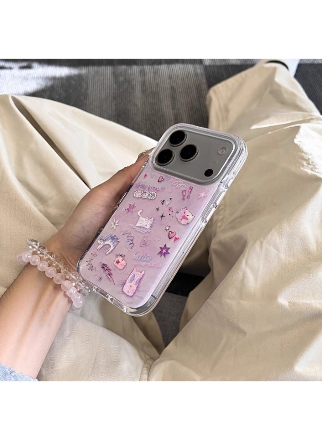 NIBEMINENT Purple Cat Protective TPU Case Cover For iPhone 17 Pro - Image 3