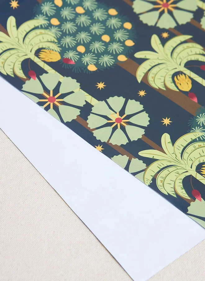 Chumbak Saanjh Wrapping Sheet - Navy Blue