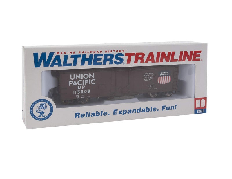 Walthers عربة تنظيف السكك الحديدية بباب موصل 40' من وولثرز ترينلاين - يونيون باسيفيك #113808 مقياس HO - Image 3