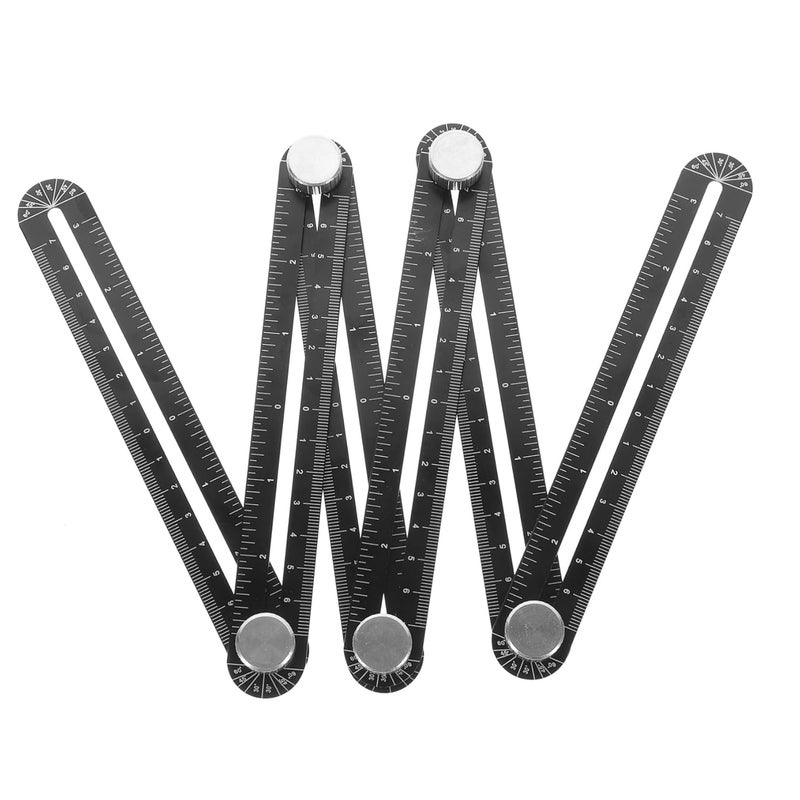 Six Fold Punch Locating Ruler for Tile Woodworking Precision Measurement Tool - Image 1