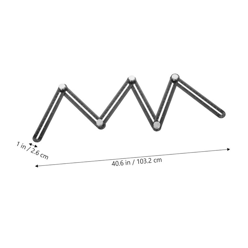 Six Fold Punch Locating Ruler for Tile Woodworking Precision Measurement Tool - Image 2
