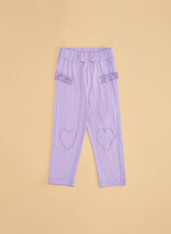 YU by Pantaloons Baby Girls Bottoms Lavender - Image 4