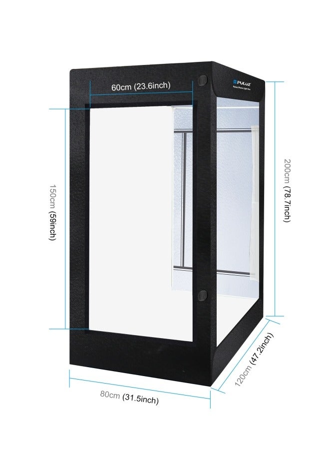 بولوز PULUZ 2m 240W 5500K طقم صندوق استوديو إضاءة الصور للملابس / صورة نموذج الكبار (قابس المملكة المتحدة) - Image 2