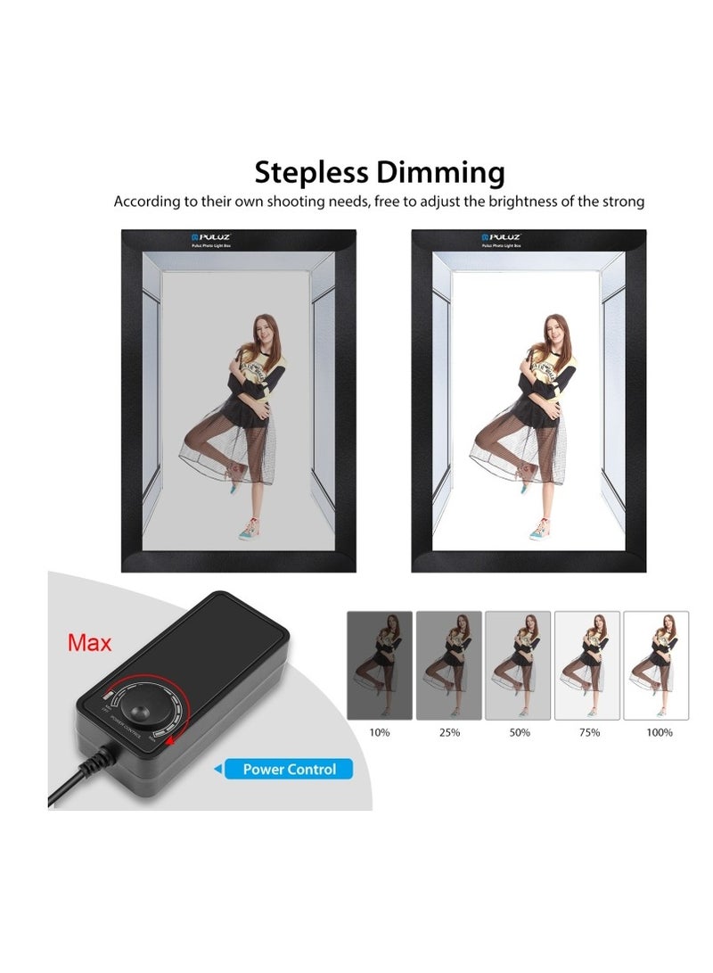 بولوز PULUZ 2m 240W 5500K طقم صندوق استوديو إضاءة الصور للملابس / صورة نموذج الكبار (قابس المملكة المتحدة) - Image 3