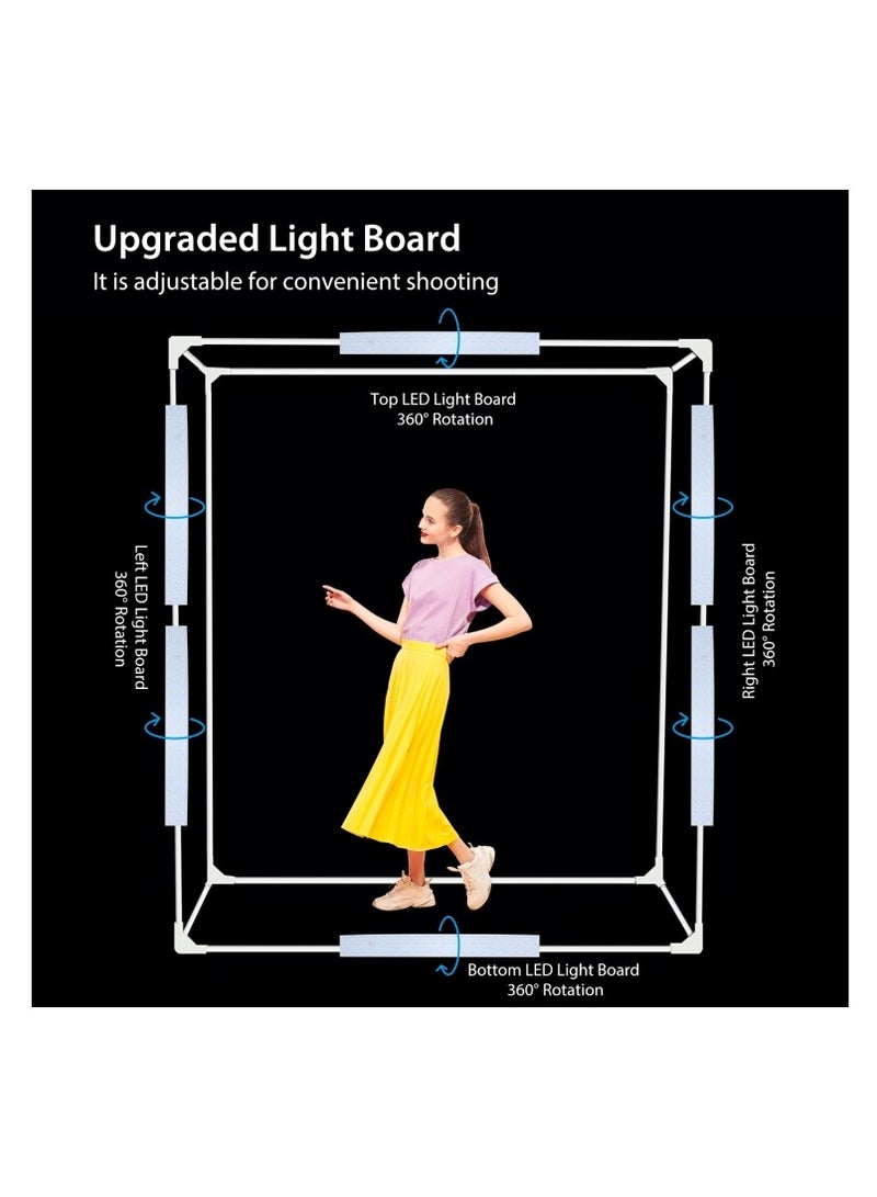 بولوز PULUZ 2m 240W 5500K طقم صندوق استوديو إضاءة الصور للملابس / صورة نموذج الكبار (قابس المملكة المتحدة) - Image 5