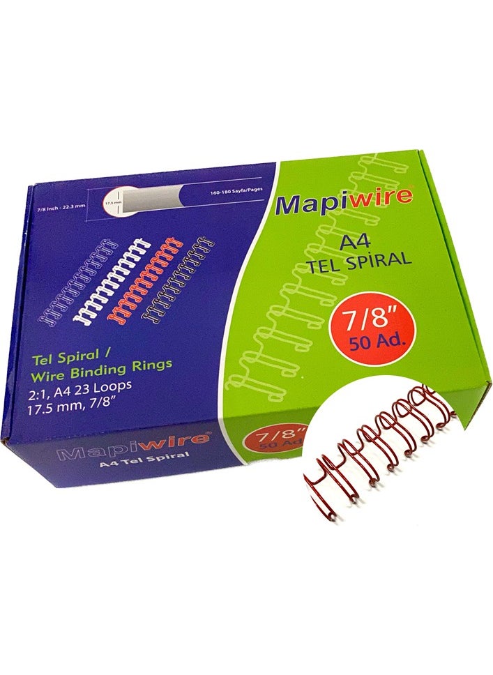 MAPi wire 7/8 Box Wire Red 50 Pcs. 