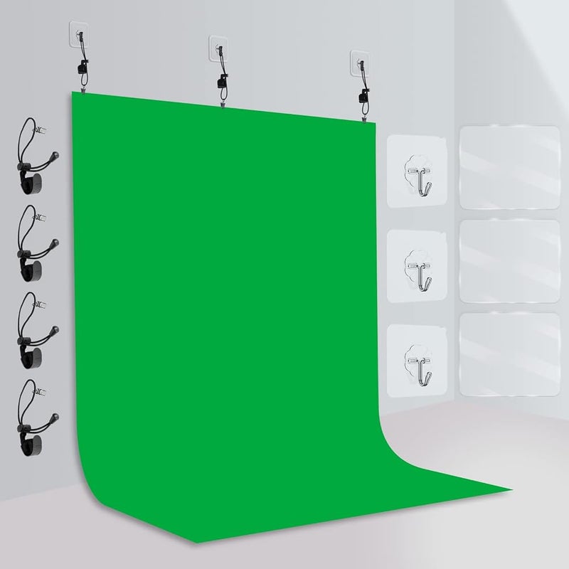 إيمارت خلفية شاشة خضراء من EMART، بحجم 2.6×3 متر أو 8.5×9.5 قدم، مثبتة على الحائط - Image 1