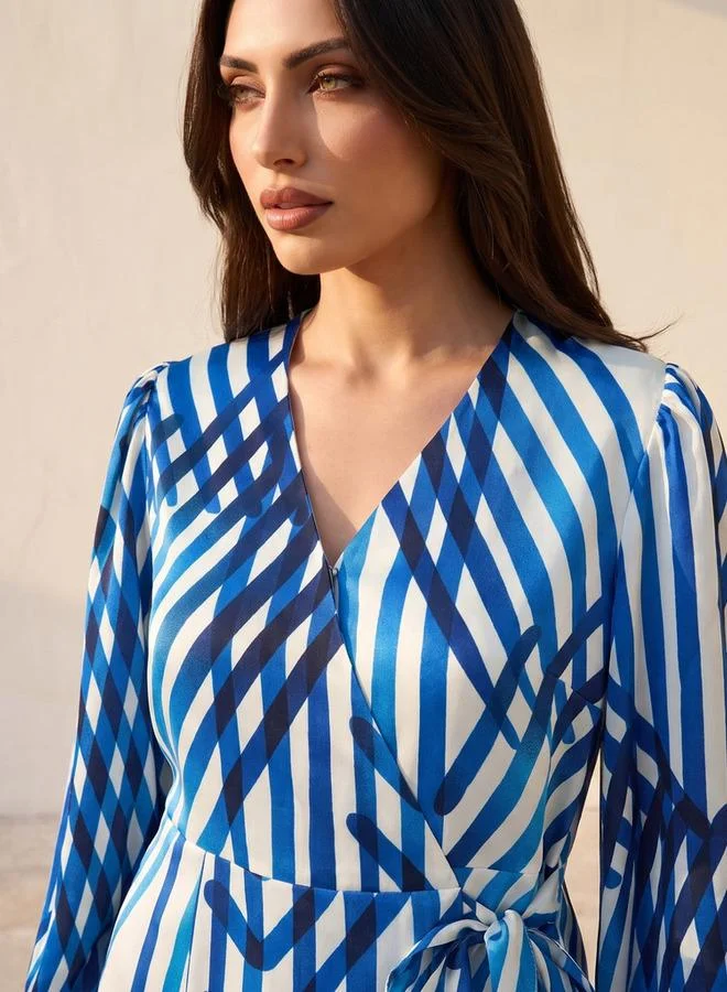 Iconic Iconic Wrap Top with Print