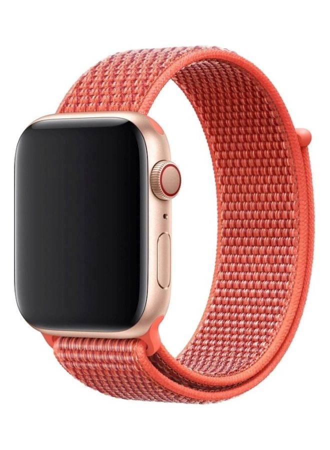 HuHa Replacement Strap Watchband For Apple Watch Series 7 45mm / 6 / SE / 5 / 4 44mm / 3 / 2 / 1 42mm Orange - Image 1