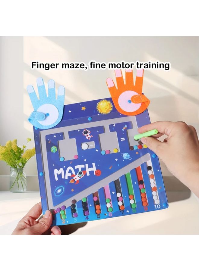 لوحة الرياضيات المغناطيسية التفاعلية للعد مع لوحة الرسم بالأصابع للأطفال - Image 4