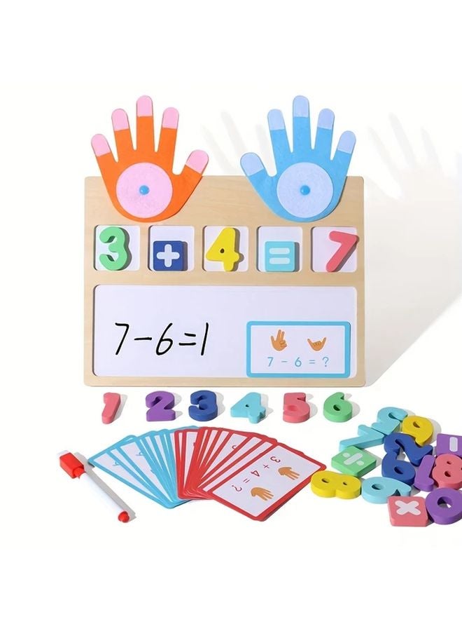 لوحة الرياضيات المغناطيسية التفاعلية للعد مع لوحة الرسم بالأصابع للأطفال - Image 1
