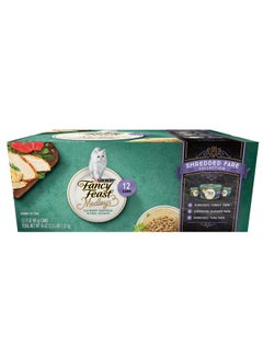 Fancy Feast Y Feast Wet Cat Food Variety Pack, Medleys Shredded Fare Collection - (12) 3 Oz. Cans  - Image 1