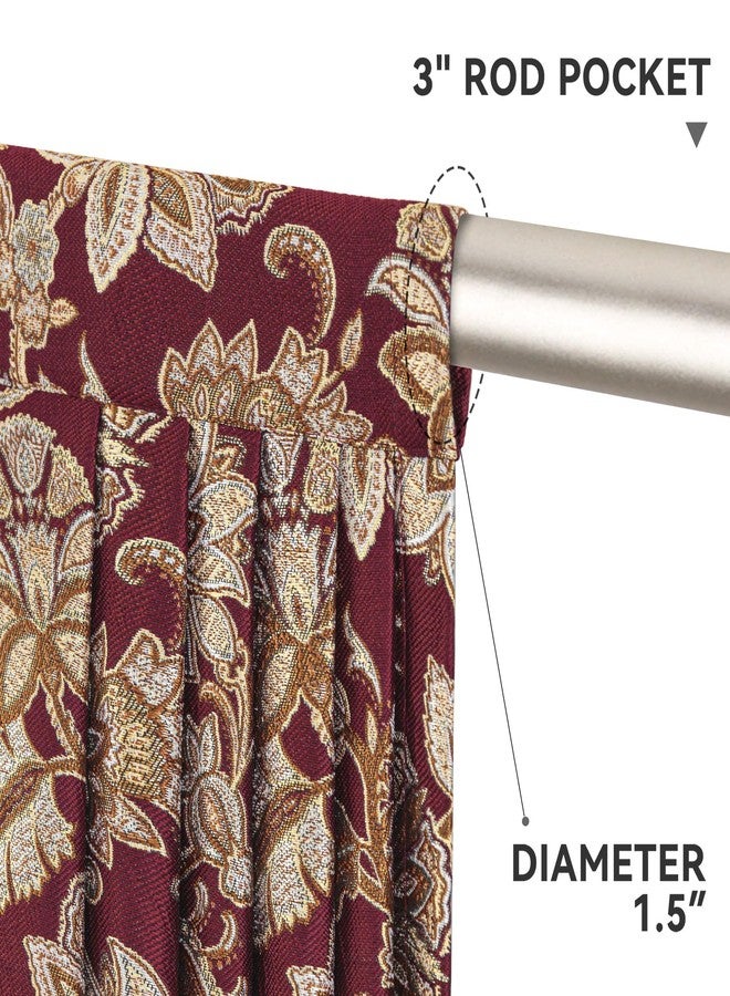 Loom and Mill Embroidered Floral Waterfall Valance for Living Room Bedroom, Vintage Jacquard Swag Window Valances with Tassels, Luxury Swag Curtains for Banquet Holiday Decoration(W79Inch,1 Panel) - Image 4