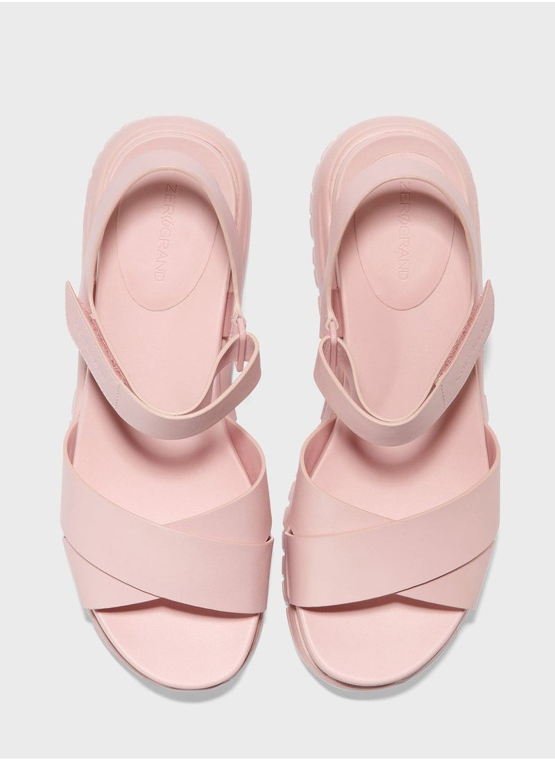 COLE HAAN - Rogrand Ankle Strap Flat Sandals - Image 1