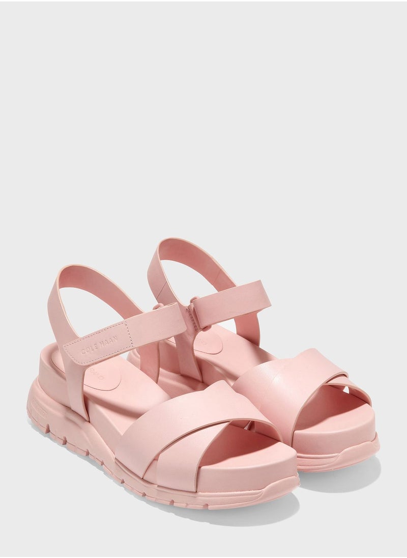 COLE HAAN - Rogrand Ankle Strap Flat Sandals - Image 1
