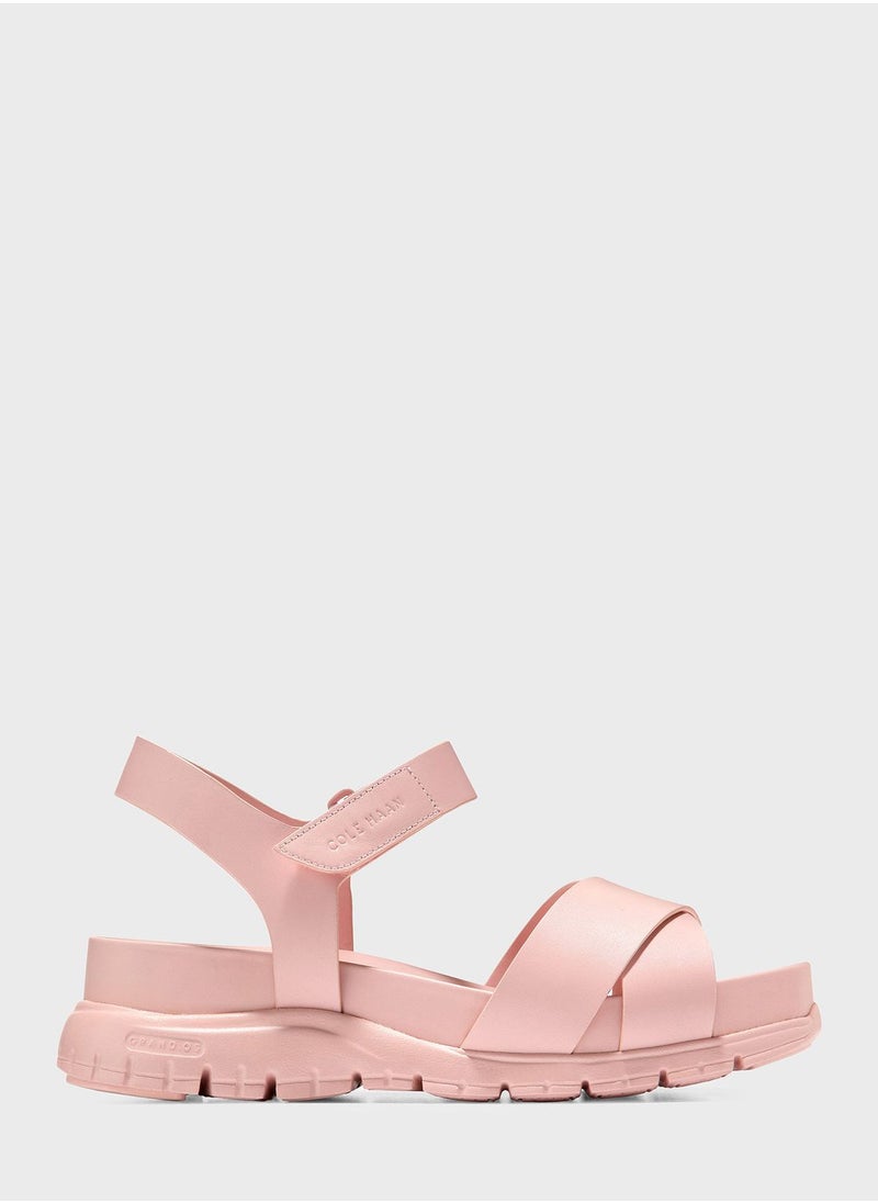 COLE HAAN - Rogrand Ankle Strap Flat Sandals - Image 1