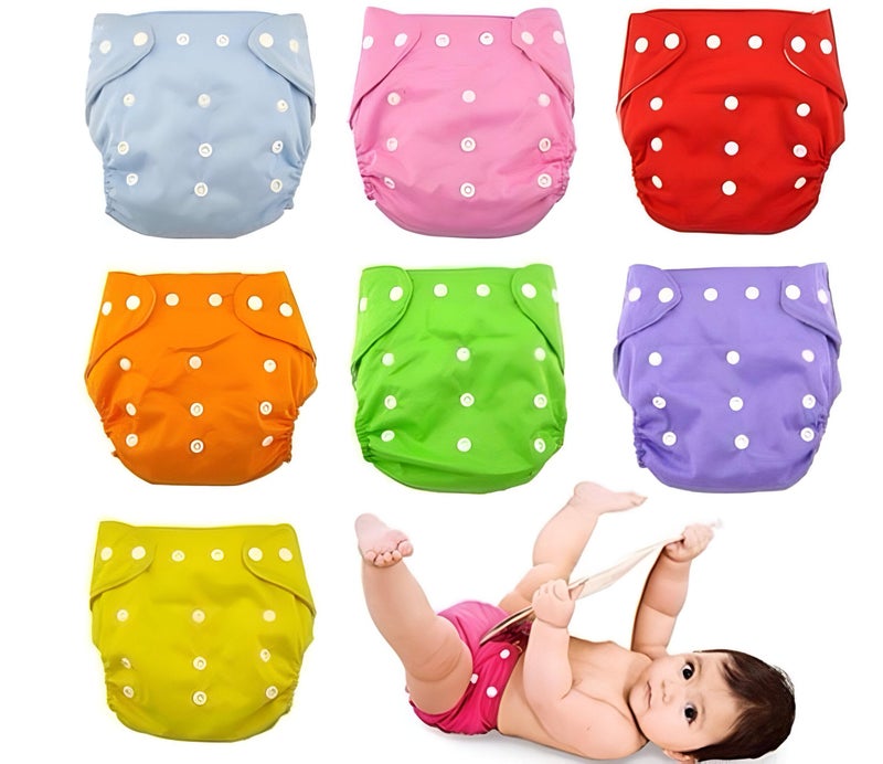 Cloth Diaper - High Absorption Washable Baby Diaper, Leak-proof and Adjustable to Fit Baby’s Size, Safe and Healthy with Multiple Color Options - Image 1