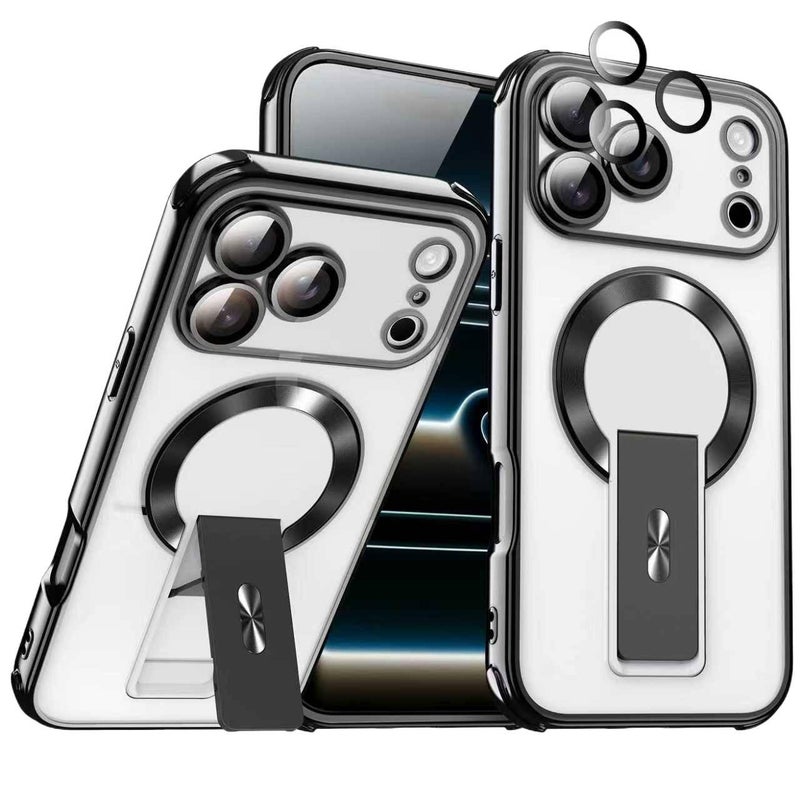 TPU MagSafe Case for iPhone 16 / 16 Plus / 16 Pro / 16 Pro Max with Shockproof and Drop Protection plus Shockproof plus Kickstand plus Strong Magnetic in Orange - Image 2