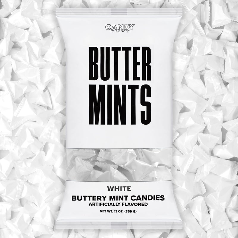 Candy Envy  White Wrapped Buttermints  13 oz Bag  100 Individually Wrapped White Candy Mints - Image 3