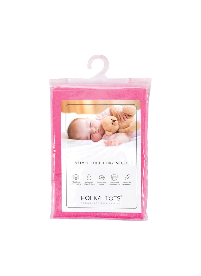 Polka Tots POLKA TOTS Waterproof & Reusable Baby Bed Protector Absorbent Mat Dry Sheet for New Born Infants, Pack of 2 (Peach & Mint, 140 X 200 CM, Extra Large)  - Image 2