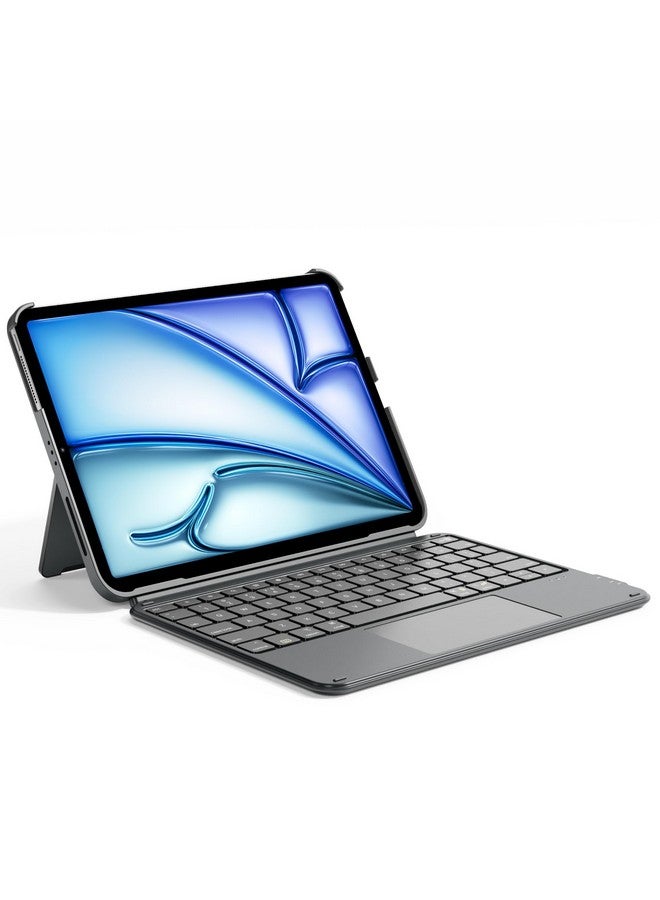 Inateck for iPad 11th/10th Gen Case with Keyboard,for iPad 10th(10.9")/11th Gen(2025 A16),Air 11" M3/M2,Air 6/5/4th,Pro 11 4/3/2/1th,Ultralight Detachable Keyboard with Touchpad, AceTouch Gray - Image 1