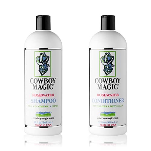 Cowboy Magic Rosewater Shampoo + Conditioner 32 Ounce Each - Image 1