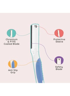 Furr Furr Face Razor for Women, removes hair from chin, upper lip, eyebrows and sideburns, Advanced Nano coated, reusable for all skin types, Made in Japan – 2 Razors  - Image 5