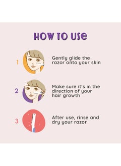 Furr Furr Face Razor for Women, removes hair from chin, upper lip, eyebrows and sideburns, Advanced Nano coated, reusable for all skin types, Made in Japan – 2 Razors  - Image 3