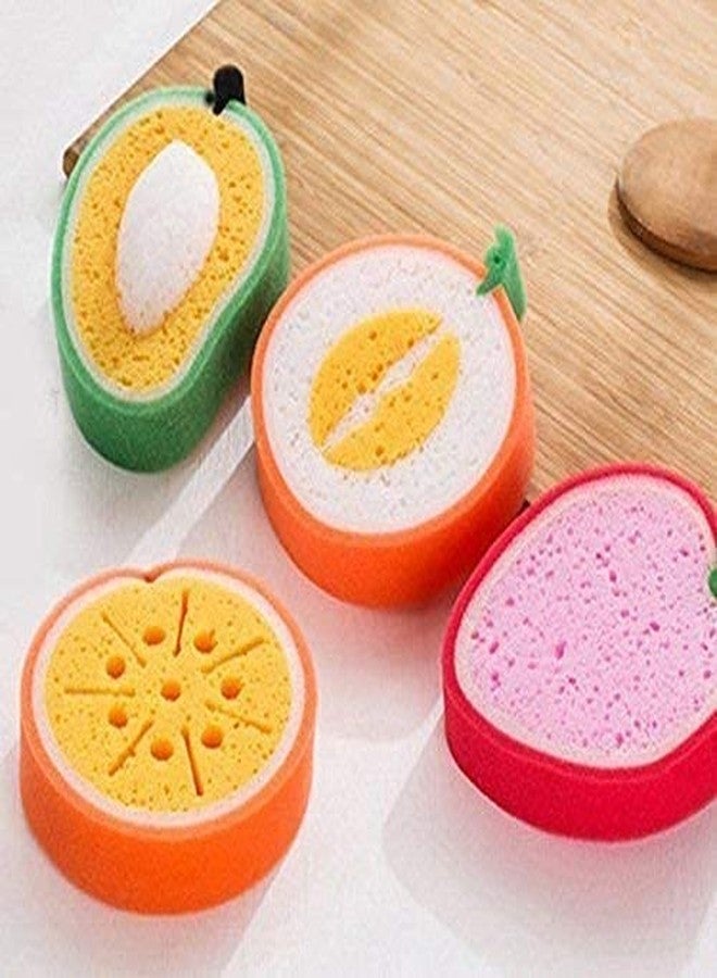 PS SHEVIN Soft Fruit Shape Bath Shower Sponge Baby Bath Flower Loofah, Bath Shower Sponge, Cute Fruit Shower Ball (Pack of 1, Multicolor)_H320 - Image 1
