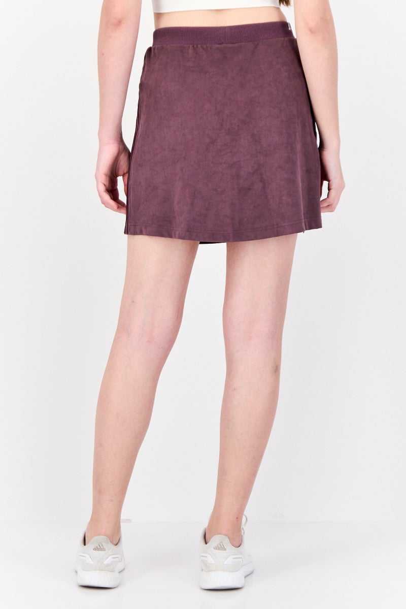 adidas Originals Women Sportswear Fit Brand Logo Training Skirts, Maroon - Image 4