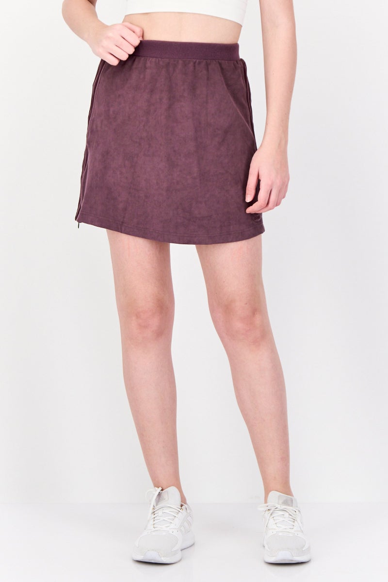 adidas Originals Women Sportswear Fit Brand Logo Training Skirts, Maroon - Image 1
