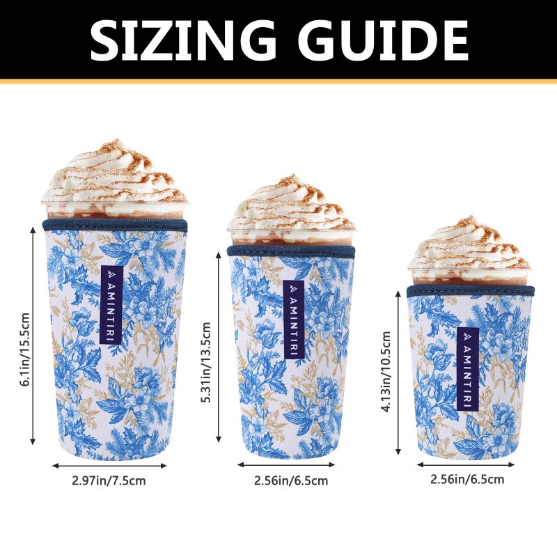 Amintiri 3 Pack Reusable Sleeve for Iced Coffee Cup  Coffee Neoprene Sleeve for Iced&Hot Drinks  Coffee Sleeve Compatible with Starbucks  Dunkin Coffee Cup. (Horcrux) - Image 1