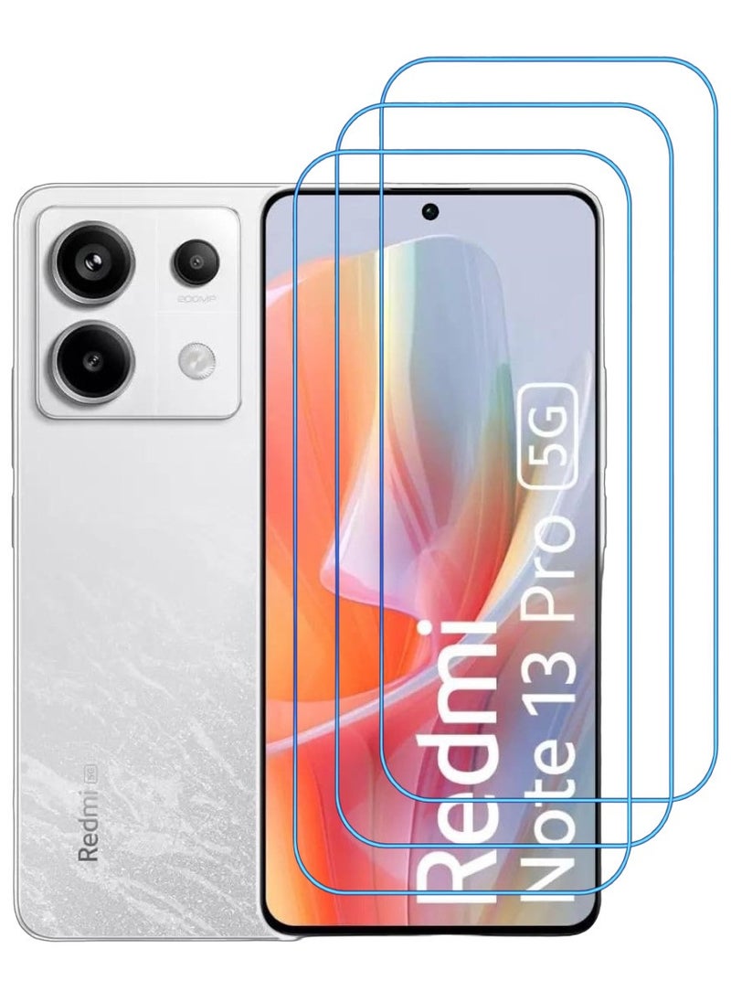 ACLIX 3 Pieces Antistatic ESD Dustproof Premium Quality High Definition Clear Tempered Glass Screen Protector Designed For Xiaomi Redmi Note 13  Pro - Image 1