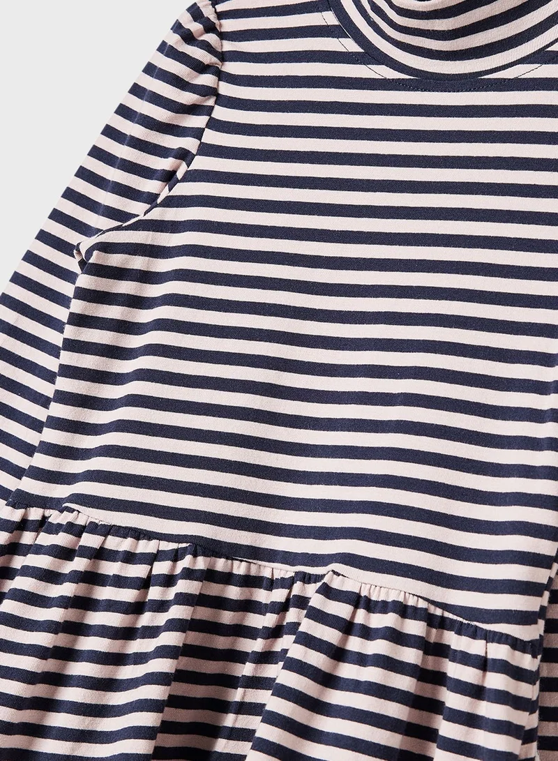 NAME IT Striped Turtleneck Dress