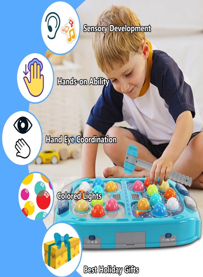 Pafolo Toys for 3 4 5 6 Year Old Boys, Todder Toys, Gift for 3+ Year Old Boy, Whack Game Mole, Birthday Gift for Todders, Grandkids, 11x15in 2-Player Whack Toy with 5 Modes, 9 Speeds, 54 Levels, Light&Sounds - Image 4