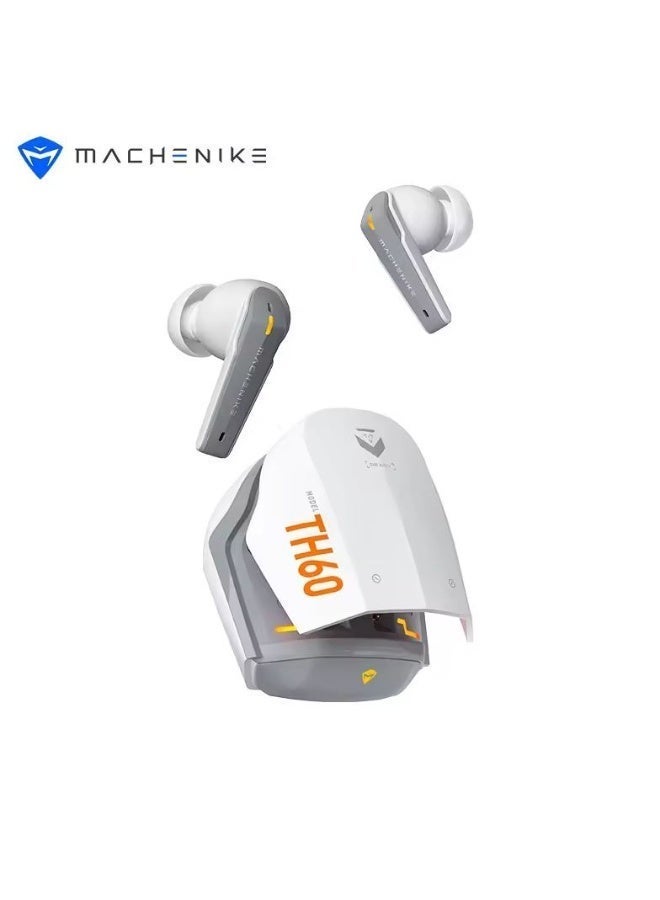 Machenike TH60 Gaming Earbuds TWS Earphones Bluetooth 5.4 – Ultra Low Latency No Delay Wireless Gaming AirPods, Dual Sound Modes (Gaming & Music), ENC Microphone, Immersive Stereo Sound, IPX5 Water Resistant, Long Battery Life with Charging Case, USB-C Fast Charging, Earphones Bluetooth – Compatible with RedMagic, iPhone, iPad, Android, Samsung & Laptops - Image 1