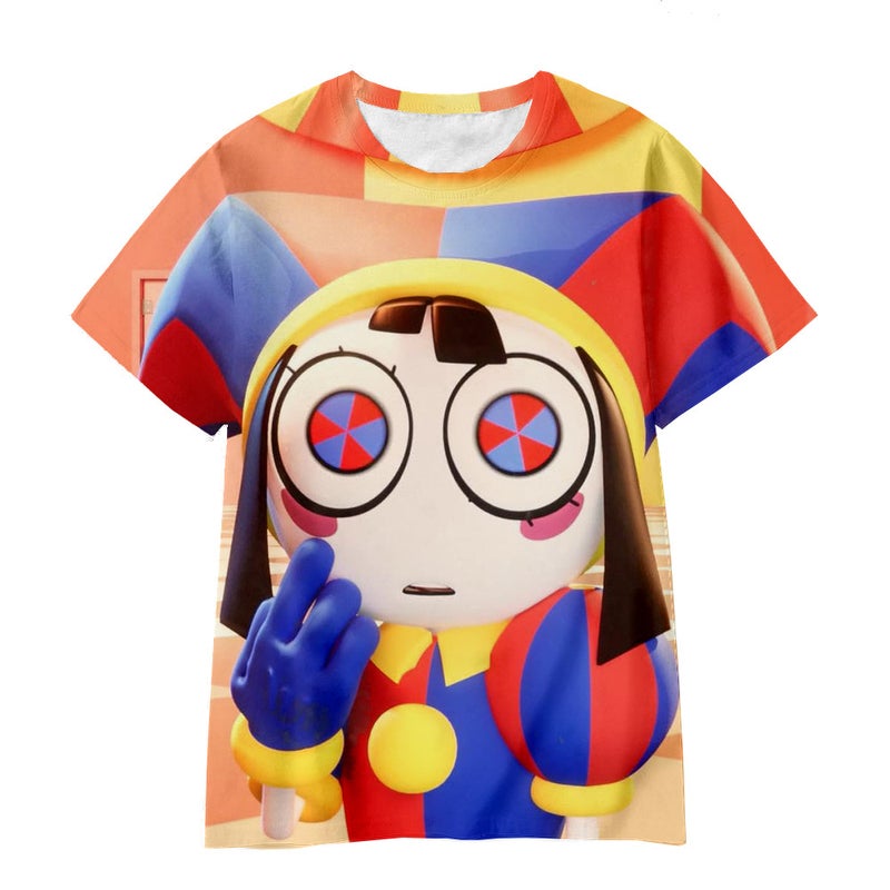 E-Commerce 3D Digital Printing Magic Digital Circus Manufacturers Breathable Cartoon Children'S T-Shirt For Sale Short Sleeve - Image 5