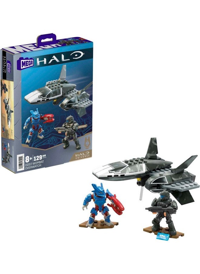 Mega Brands Mega Halo ODST Wombat Overwatch Vehicle Building Toy with 2 Micro Action Figures (129 pcs) (HMV51)  - Image 1