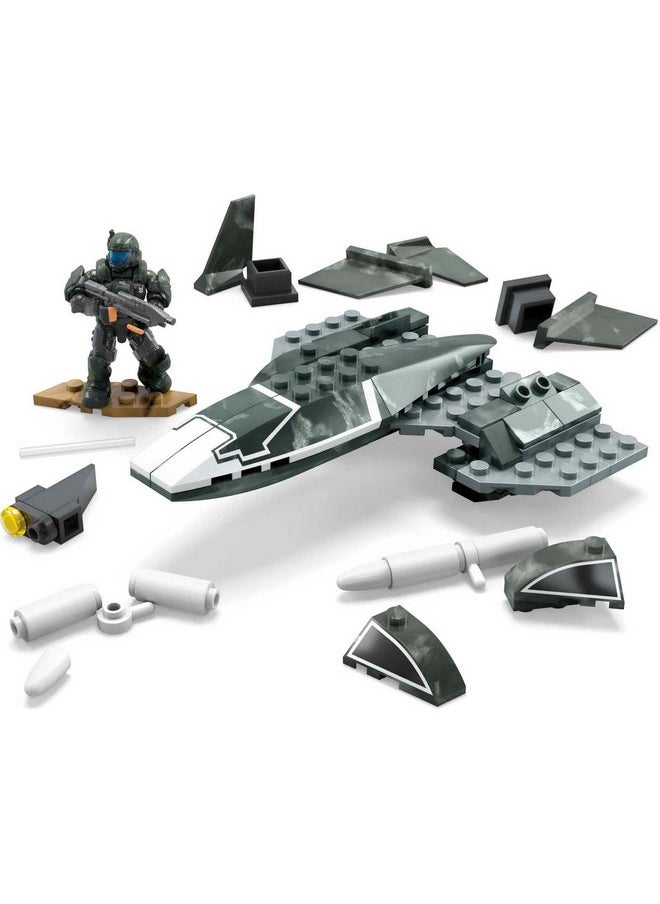 Mega Brands Mega Halo ODST Wombat Overwatch Vehicle Building Toy with 2 Micro Action Figures (129 pcs) (HMV51)  - Image 5