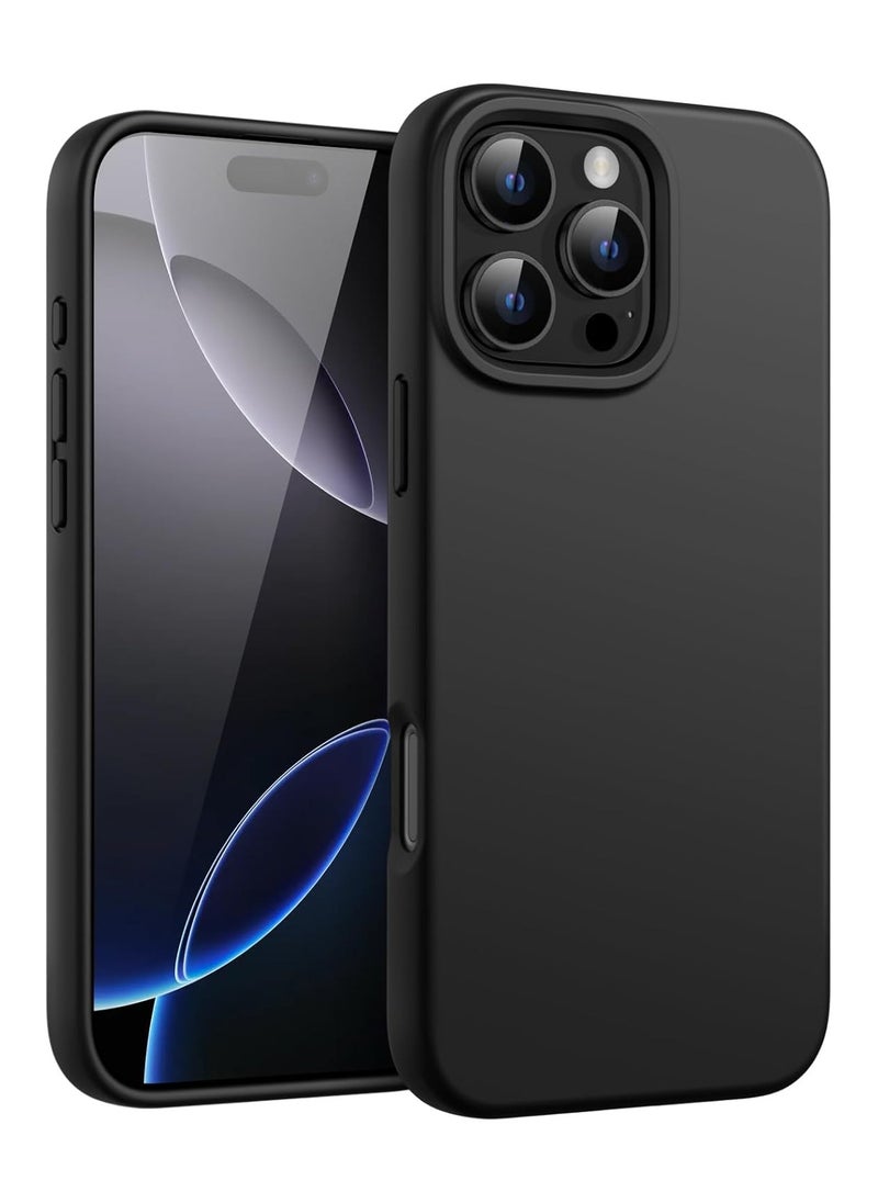 Generic - Premium Liquid Silicone Case for iPhone 16 Pro Max (6.9-Inch) – Silky Soft Touch, Full-Body Protection, Anti-Scratch, Shockproof, and Wireless Charging Compatible (Black) - Image 1