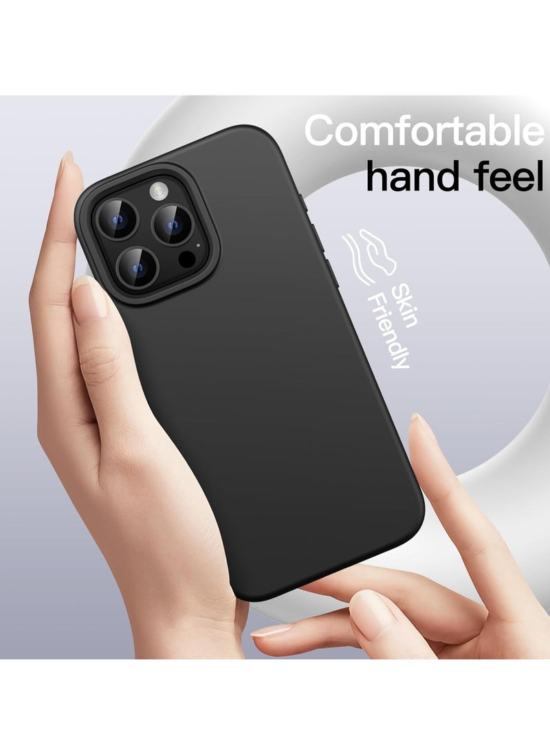 Generic - Premium Liquid Silicone Case for iPhone 16 Pro Max (6.9-Inch) – Silky Soft Touch, Full-Body Protection, Anti-Scratch, Shockproof, and Wireless Charging Compatible (Black) - Image 1
