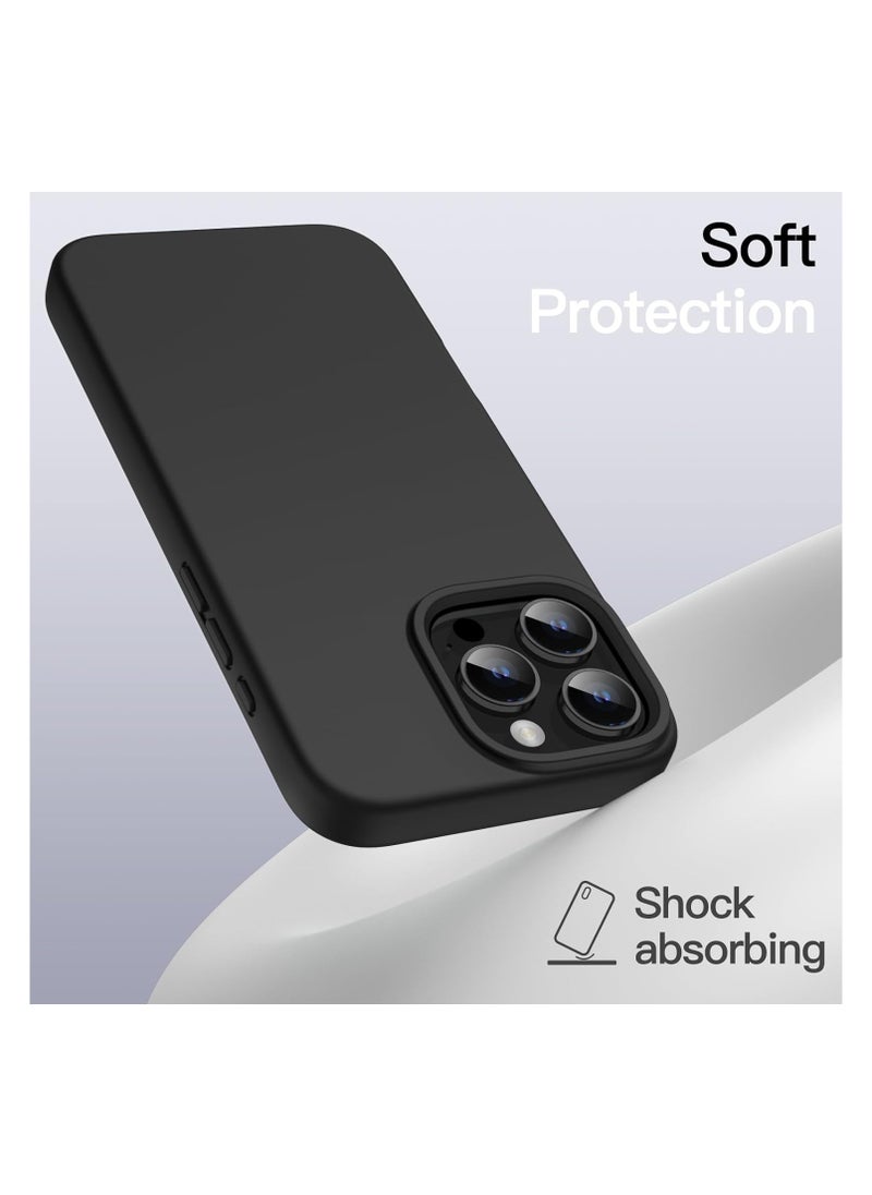 Generic - Premium Liquid Silicone Case for iPhone 16 Pro Max (6.9-Inch) – Silky Soft Touch, Full-Body Protection, Anti-Scratch, Shockproof, and Wireless Charging Compatible (Black) - Image 1
