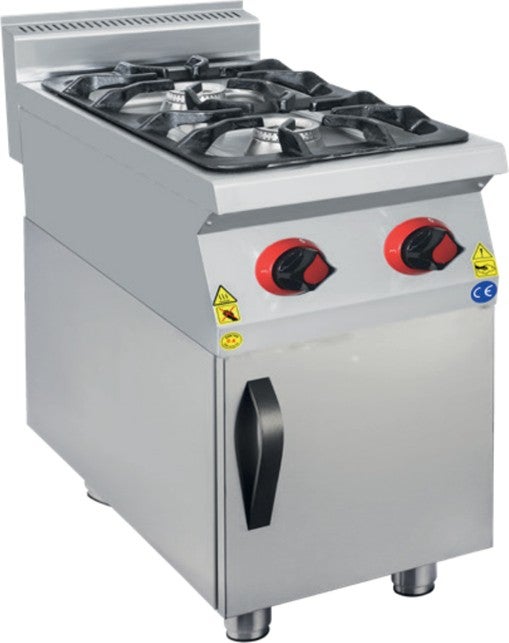 CSA Inox Karacasan Industrial 900 Series Cabinet 2-Burner Natural Gas Cooker 