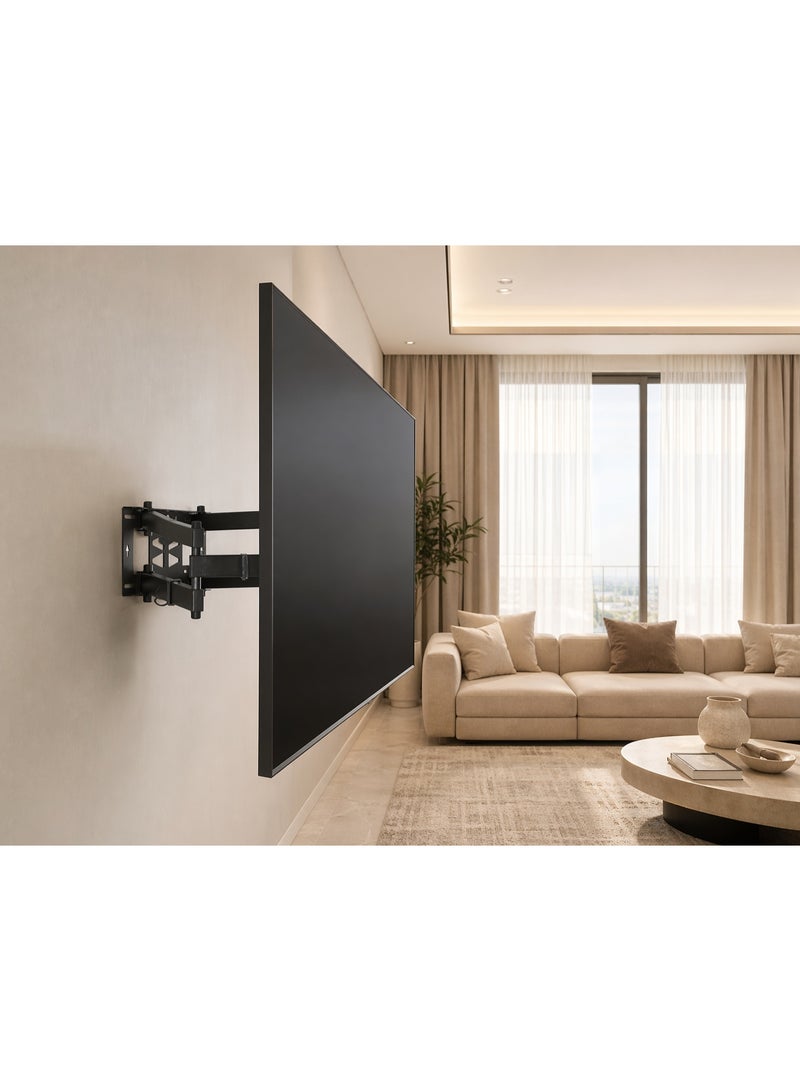 Vontech Full-Motion TV Wall Mount 55 to 98 Inch Articulating Swivel Arm Tilt & Extend VESA 400x400 LCD & LED Heavy Duty 30 kg Load (Black) - Image 3