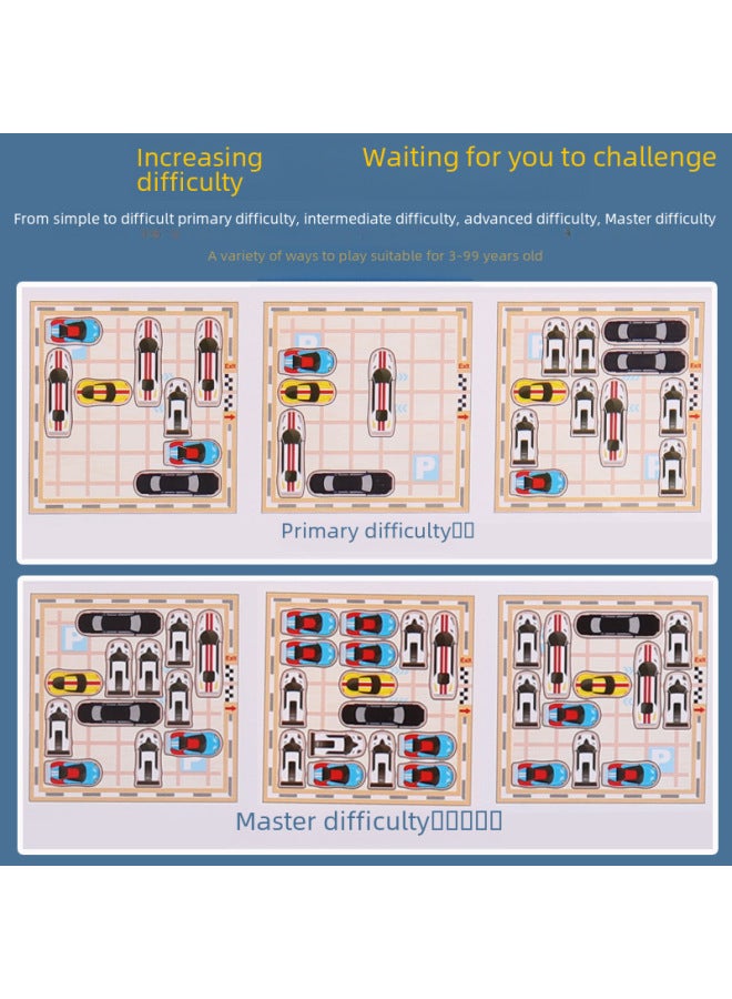 Children's Educational Logical Thinking Training Concentration Toy 4 Baby 5 Car Transfer Out Of The Library Table Game 6 Boys And Girls 7 Years Old-Color:Move The Car Out Of The Warehouse Game (with 298 Checkpoint Maps)  - Image 5