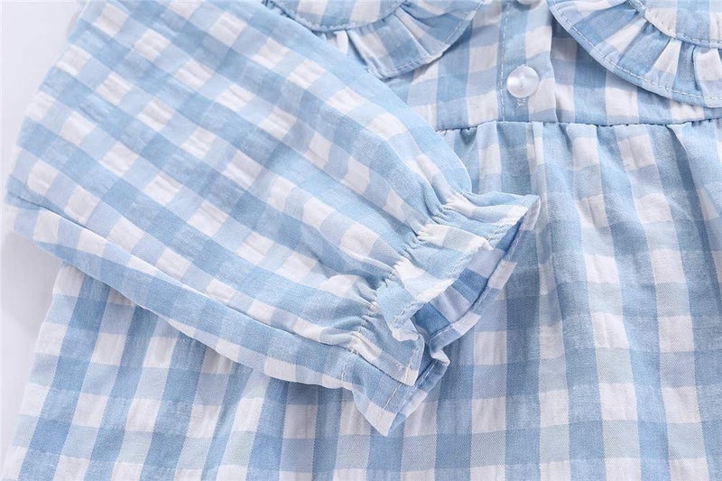 Mud Kingdom Little Girls Home Set for Kids Loungewear Button Down Lattice Peter Pan Collar indoor outfits Pink Size 7-8 - Image 5