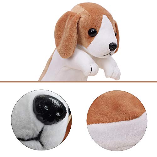 enyuwlcm Plush Animal Stationery Cartoon Cute and Dog Pencil Case for Teen Girls and Cosmetic Bag 1 Pack Color Brown White - Image 2
