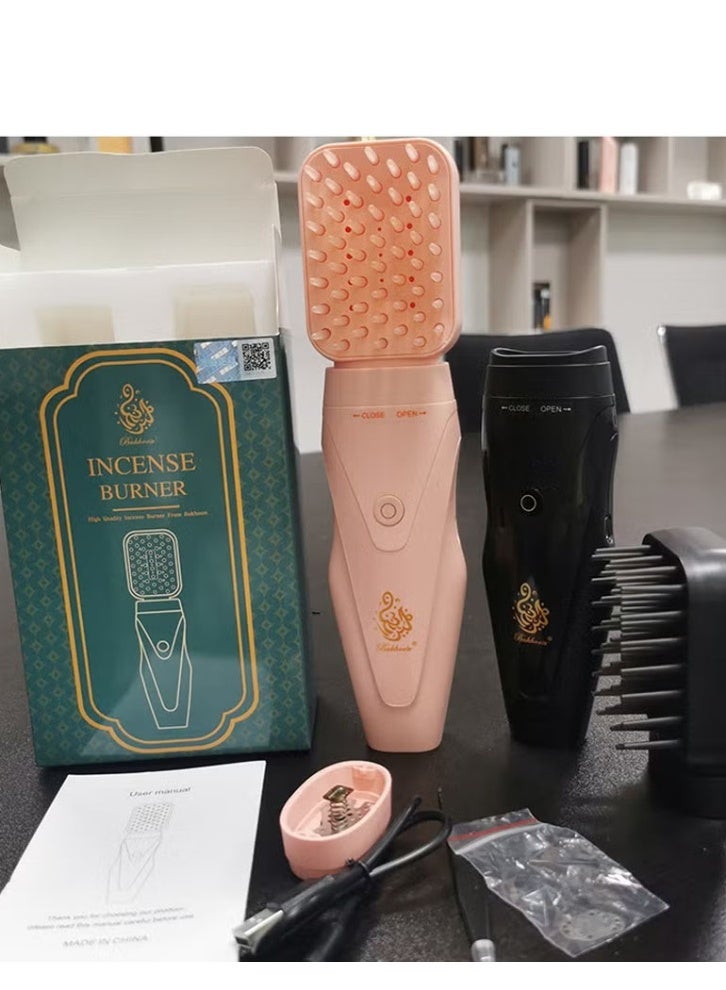 بخون مبخرة العود الكهربائية مع مشط ناعم، بخور مبخرة USB قابل لإعادة الشحن، إصدار جديد - Image 4